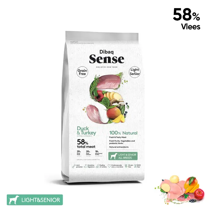 [24006] Dibaq Sense Grainfree – Eend & Kalkoen (light & senior) (2 kg)