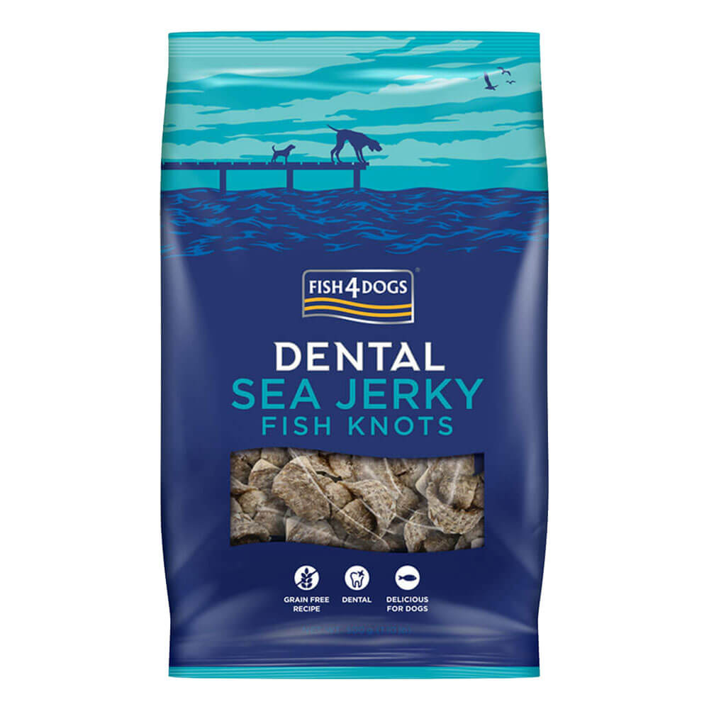 [24077] Fish4Dogs Dental Sea Jerky Fish Knots 100 gr