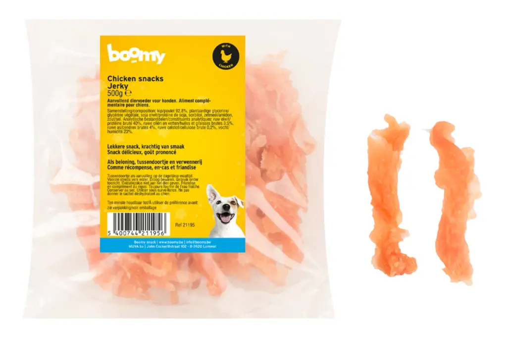[24113] Boomy Chicken snacks jerky 500gr