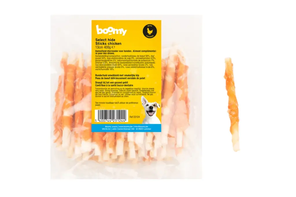[24142] Boomy Select Hide Sticks chicken 13 cm 400 gr 