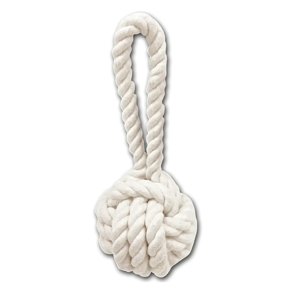 [25068] JV Revive Toys touwbal Met Lus Naturel 