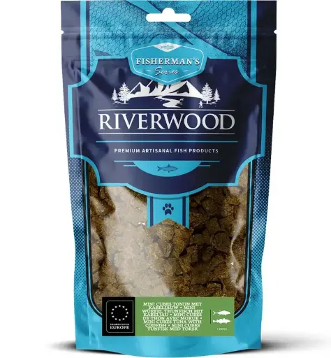 [25033] Riverwood mini cubes Kabeljauw met Tonijn 125 gr